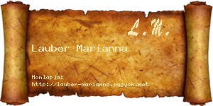 Lauber Marianna névjegykártya